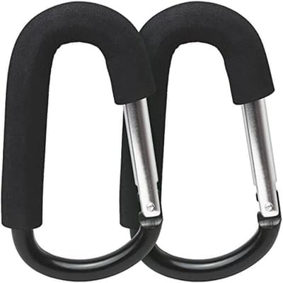 Grote Buggy Clips voor Kinderwagens - 2 stuks - Zwart