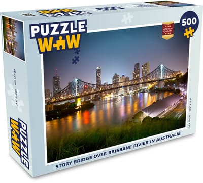Puzzel Story Bridge over Brisbane Rivier in Australië - Legpuzzel - Puzzel 500 stukjes