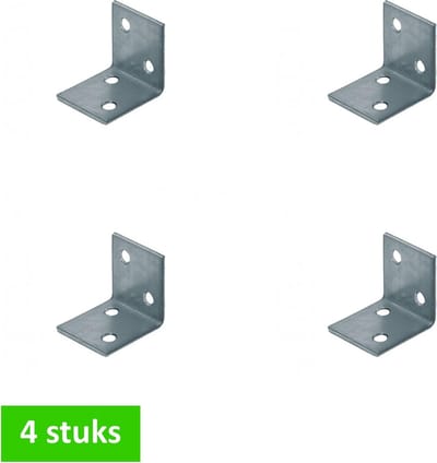 TQ4U verbindingshoek | 30 x 30 x 30 mm | 2 mm dik | verzinkt | 4 STUKS