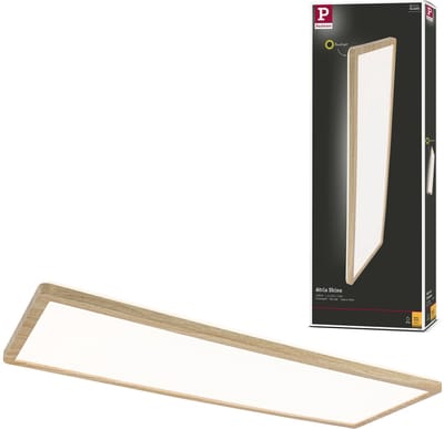 LED-paneel Atria Shine Backlight IP44 hoekig 580x200 mm 22W 2300lm 3000K Houtlook