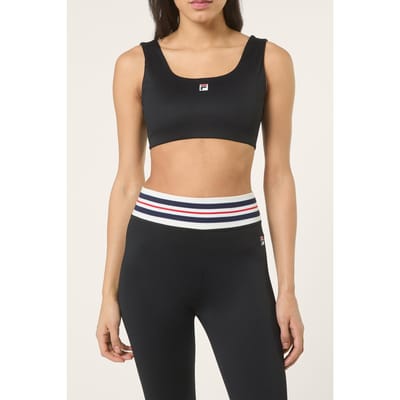 FILA Bientina Heritage Tape Active Bra Top Black Maat: XS | Sport BH's Outlet | Dames | Zwart
