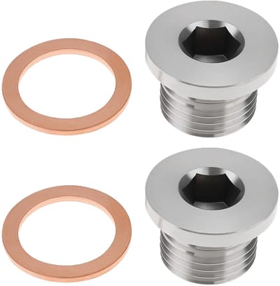 Dailygoods - Set van 2 Inbussleutels M16 x 1,5 mm Roestvrij Staal
