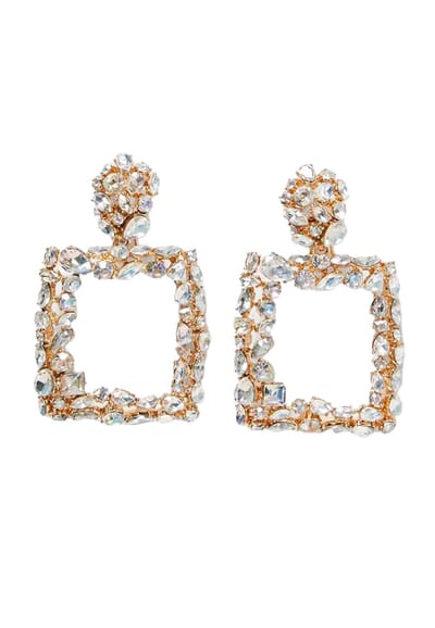 Margot Bardot Cadre Multicolore Drop Oorbellen