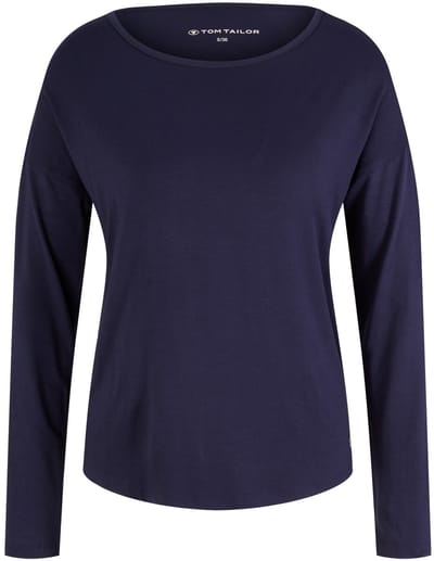 Tom Tailor - Pyjamatop - Maat 36 - dark blue uni