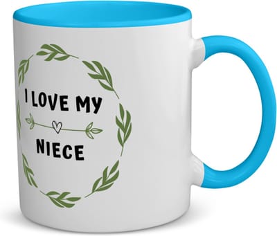 Akyol - i love my niece koffiemok - theemok - blauw - Nicht - liefste nicht - verjaardag - cadeautje voor nicht - nicht artikelen - kado - geschenk - 350 ML inhoud
