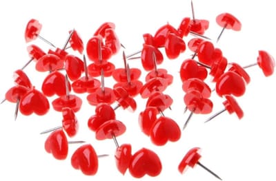 Punaises hartjes | Kantooraccessoire | Prikbord |punaises - hartjes punaises - punaise Valentijn - liefdes punaises -punaises voor school Memobord | punaises voor school- punaise -kantoor punaise -punaise prikbord – 10 stuks – liefde – Hart punaises