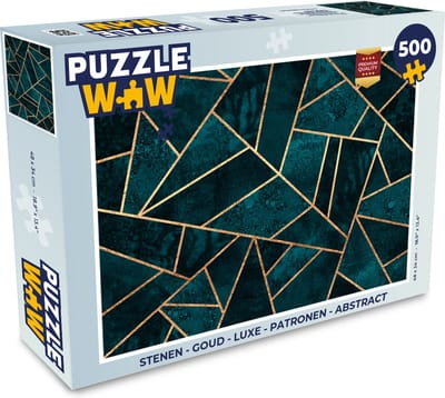 Puzzel Stenen - Goud - Luxe - Patronen - Abstract - Legpuzzel - Puzzel 500 stukjes