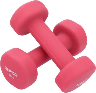 Set van 2 Neopreen Dumbbells - Halterset 2x1 kg voor Fitness en Aerobics