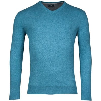 Baileys Trui V-Neck Single Knit Pima Cotton Adriatic Blue / male