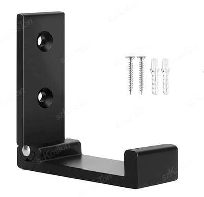 WiseGoods Premium Opvouwbare Wandhaken Set Van 5 - Aluminium Kledinghaken Inklapbaar - Voor Jassen / Tassen / Sleutels - Zwart