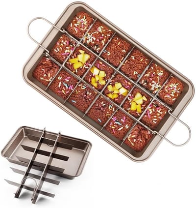 Verstelbare anti-aanbak bakvorm voor brownies, perfect voor feesten en verjaardagen, eenvoudig te gebruiken en schoon te maken