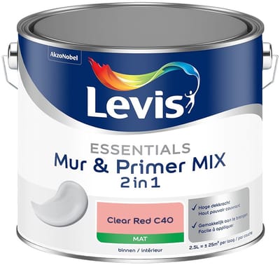 Levis - Essentials Mur & Primer Mix - Clear Red C40 - Mengverf - 2,5 L