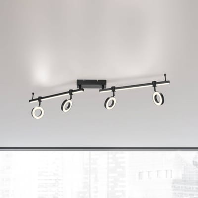JUST LIGHT. GmbH JUST LIGHT. LED plafondlamp LOLAsmart Bileda, 4-lamps, zwart