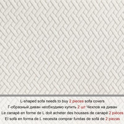L-vormige Sofaovertrek van Polar Fleece Stof Elastische Sofaovertrekken Stretch Bankovertrek Zitkussenhoes 12 Kleuren Voor Woonkamer Part A-A 90-140cm wit