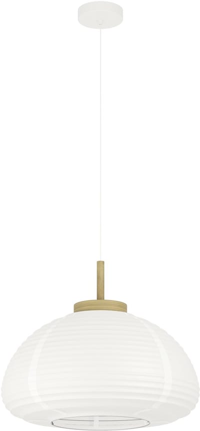 EGLO Summerhill Hanglamp - E27 - Ø 55 cm - Wit/Bruin - Papier