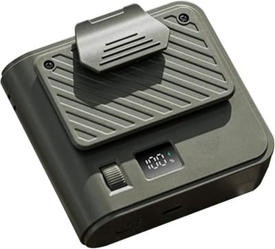 Fan - Taille ventilator - Draagbare heupventilator - Instelbare snelheden - Ventilator met heupclip voor zomer, kamperen, wandelen, vissen, werk, sport, fitness en concerten（Militair groen）
