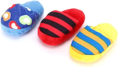 Slippers vormige kauwspeeltjes voor honden en katten - Interactief, geluid en tandenreiniger - 3-delige set voor training en plezier