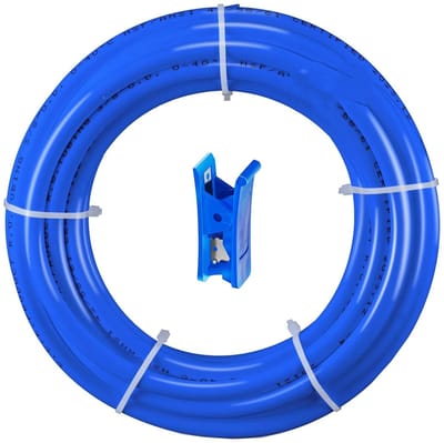 Dailygoods- Koelkastslang 10 Meter - Voedselveilige Slang - Waterfilter Slang - Lekvrij - Snelle Installatie - Blauwe Slangsnijder - Waterslang