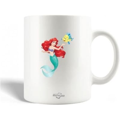 Mug - La Petite Sirène - Ariel et Polochon - Céramique - 30cl - Compatible lave-vaisselle