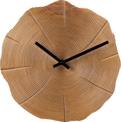 SensaHome Wandklok Montreal - Luxe Industrieel Stijl Klok - Organische Vorm - Roestig Design - Ø30cm - Brons