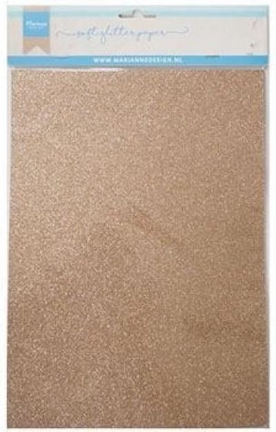Marianne Design Glitter Papier - A4 - Bronze - 5 stuks