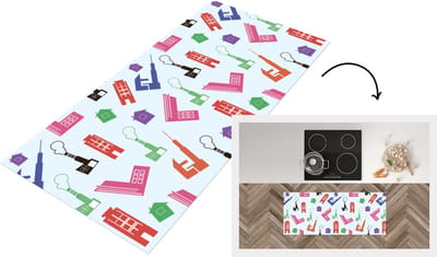 Keukenloper - Loper keuken - Patronen - Fabriek - Huis - 120x50 cm - Keukenloper vinyl