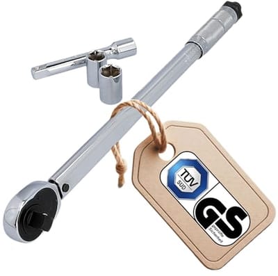 Momentsleutel - Aanhaalsleutel - Voertuigonderhoud - Instelbaar 40-210 Nm - 1/2 inch aandrijving - Zilver