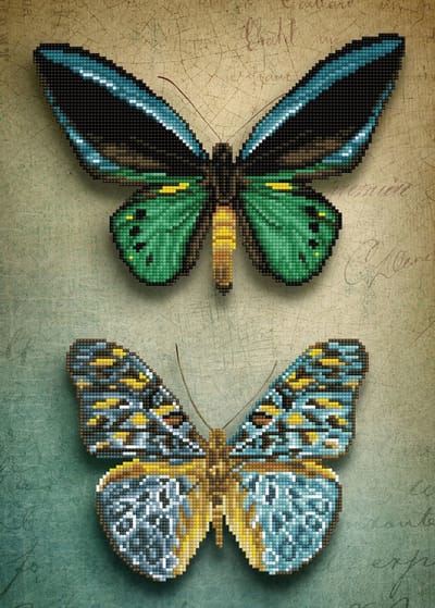 DIAMOND DOTZ Antique Butterfly - Diamond Painting - 8.808 Dotz - 52x37 cm