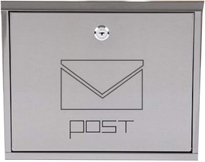 Wandmontage Postbus - Brievenbus Buiten - Veilige Postontvangst - Met Slot - 305 x 85 x 245 cm - Grijs