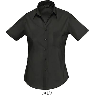 SOL'S Popeline-Blouse Escape Short Sleeve L620 - Black - S