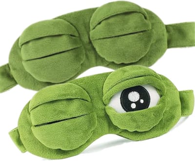 Grappige Frosch Slaapmasker voor Volwassenen en Kinderen - Comfortabel Brede Band Blokkeert Licht