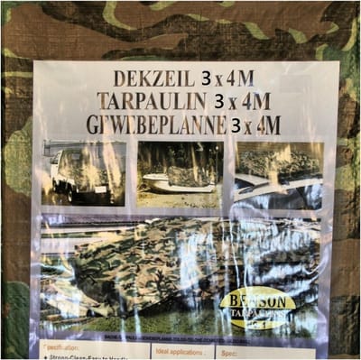 Benson Afdekzeil - leger camouflage - kunststof - 3x4 m - dekkleed