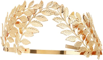 Gouden bladkroon - Haarband - Voor bruid en bruidsmeisje - Haaraccessoires voor bruiloftsfeest en carnaval - Griekse en romeinse oudheid – Goud - LOUZIR