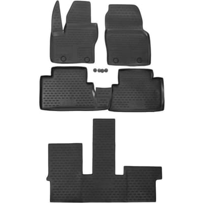 Tapis De Sol En Caoutchouc 3D - J&J AUTOMOTIVE - Ford Grand C-Max 2010-2019 - Noir - Sur Mesure - Antidérapant noir