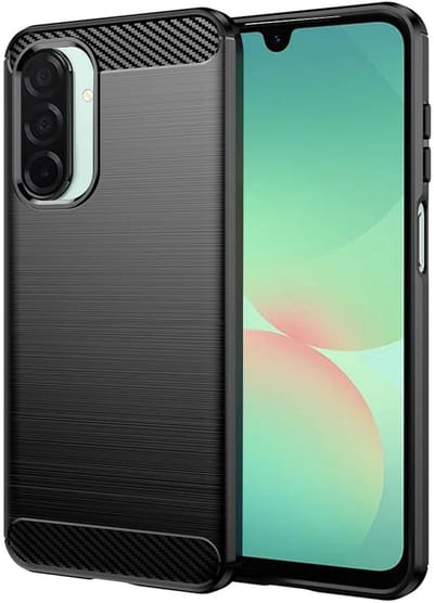 Hoesje geschikt voor Samsung Galaxy A26 - Techsuit Carbon Silicone Back Cover - Zwart