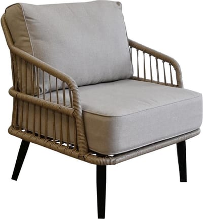 Loungestoel Isabel | Sand/black | Rope
