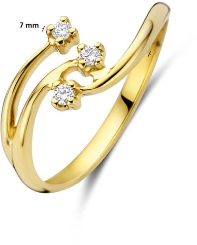 14K Geelgouden Ring met Lab Grown Diamant 0.06 ct 4035528 – G VS