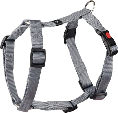 Flamingo Ziggi H-harnas - Harnas Honden - H-harnas Ziggi Grijs M 45-65cm 20mm - 1st - 127467 - 1st