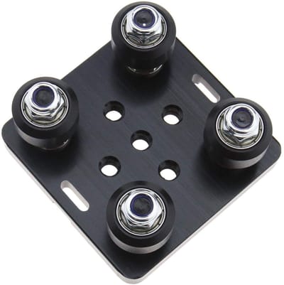 Allecto - Kleine V-slot Gantry Rod Plate - Mini V-Wheel Steunplaat - Zwart - Voor 3D-printer - Aluminium onderdelen