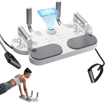 Push Up Board - Fitness Board - Krachttraining Thuis - Met Digitale Teller - 59 x 36 cm - Wit