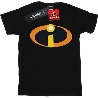 Disney Dames/Dames The Incredibles Costume Logo Cotton Boyfriend T-shirt (Zwart)