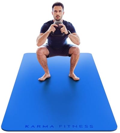 Extra dikke en extra brede antislip yogamat voor thuis - 183 cm x 80 cm x 10 mm - Perfect voor HIIT, pilates en gymnastiek
