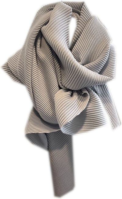 Sjaal Dames - Ribbed Sjaal - Lichtgrijs