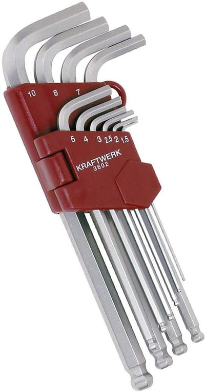 Inbussleutel Set - Zeskant Sleutels - Klusjes Thuis - Kogelkop Ontwerp - 1.5-10 mm - Rood