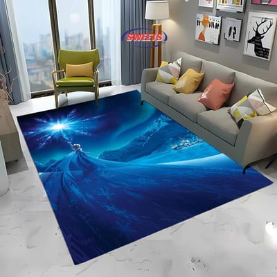 Frozen Elsa en Anna Prinses 3D HD Print Tapijt voor Woonkamer Kinderkamer Sofa Deurmat Vloerkleed Antislip Decor Mat 40x60cm (16x24in)