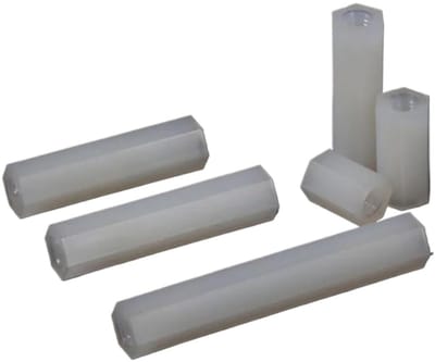 Nylon Moederbord Spacers - Afstandsschroeven Pijlers - Elektronische Projecten - Vrouwelijke-Vrouwelijke Schroeven - M3 X 14mm - Wit