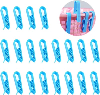 Praktische clips voor afvalzakken, kunststof klemmen voor vuilniszakken, set van 20 stuks voor een opgeruimde container