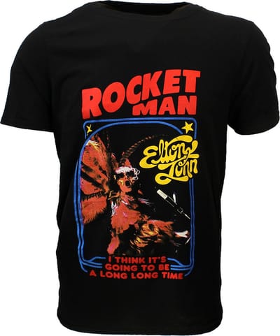 Elton John Rocketman Feather Suit T-Shirt - Officiële Merchandise - L