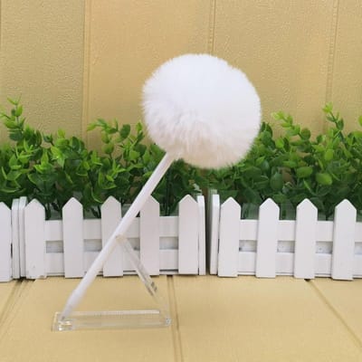 1 stylo à bille à poils longs, 7 couleurs, cadeau de vacances, papeterie d'écriture pour étudiants au bureau P-2019 blanc