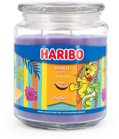 Haribo geurkaars - Jungle Party - met geur - paraffinewas